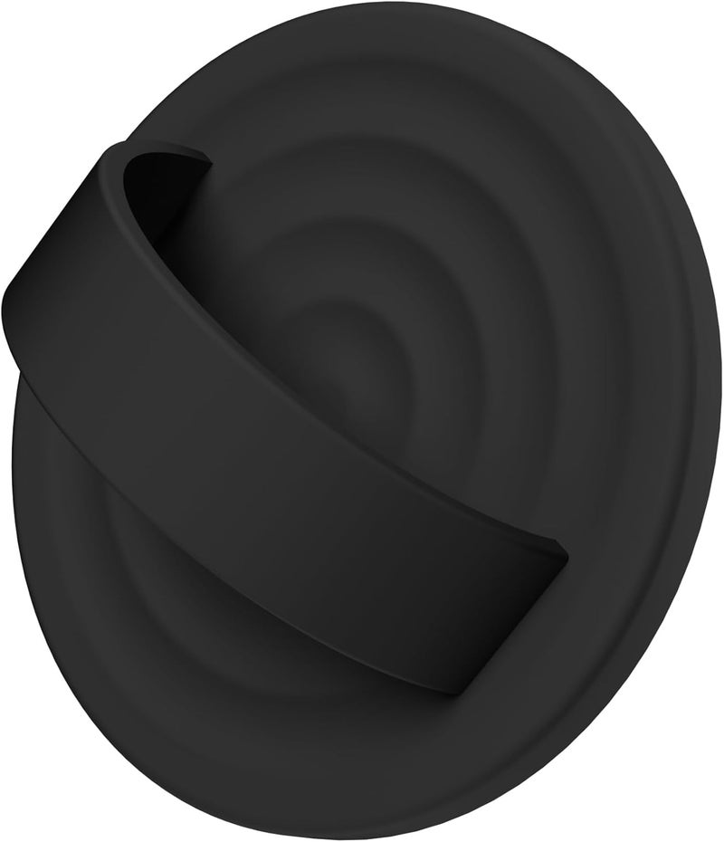 COFFKER Magnetic Phone Grip Ring Holder, Liquid Silicone Magnet Cell Phone Grip Finger Loop, Compatible with Magsafe, Back of Phone for iPhone 17/16/15/14/13/12 Series, Black - Image 1
